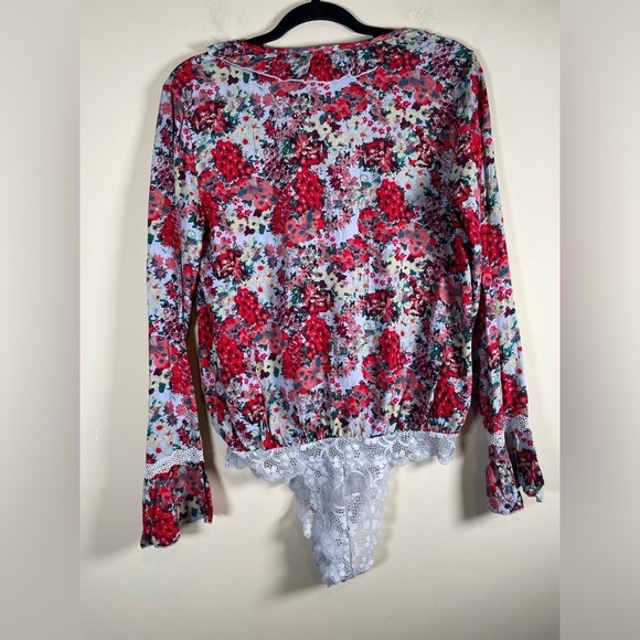Free People Heat Wave Bodysuit in Rose Garden Combo women's sz small 
Thong - Picture 10 of 16
